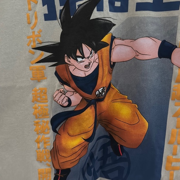 Cream and Orange Anime Graphic Tees Short Sleeve - Picture 3 of 5